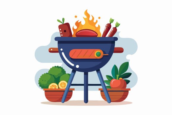 Barbecue Vector Illustration Fast Food