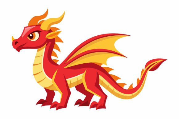 Beautiful Animal Dragon AI EPS Illustrations