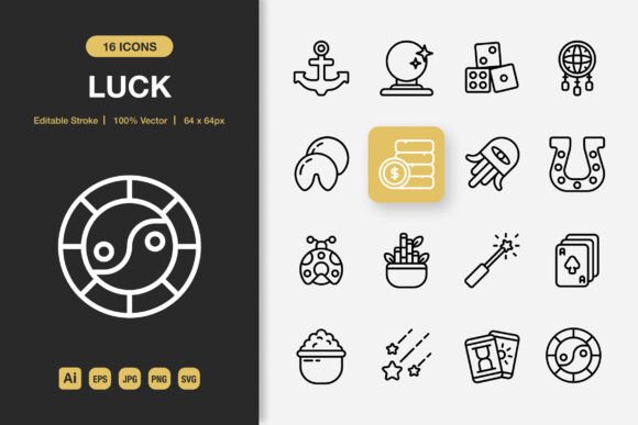 Evaluating Luck Outline Icons for Your Next Design Project
