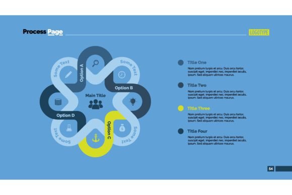 Making Sense of Multiple Paths with the Four Options Process Chart Slide Template