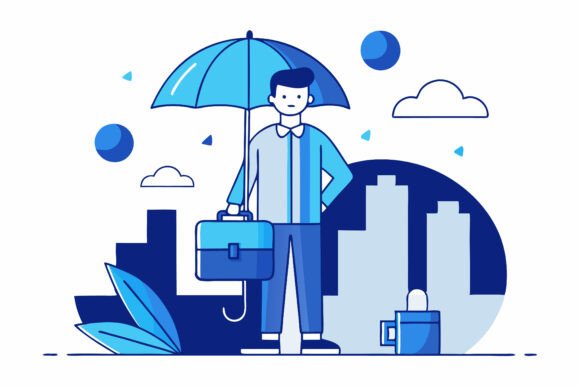 Man with Umbrella