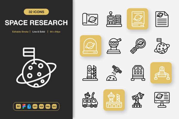 Space Research Icons: Design for Every Frontier