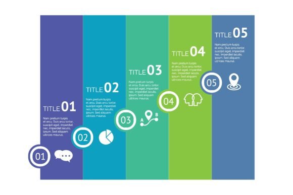 Transform Your Data Storytelling with the Five Bars Process Chart Slide Template