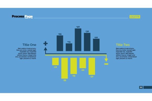Visualizing Dual-Direction Insights with Positive and Negative Bar Charts Slide T