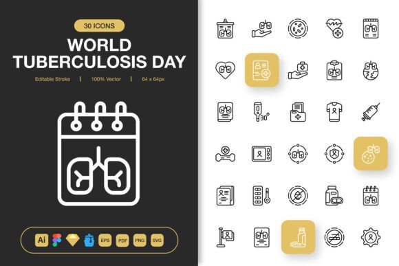 World Tuberculosis Day Icons: A Versatile Resource for Health Communication and Beyond